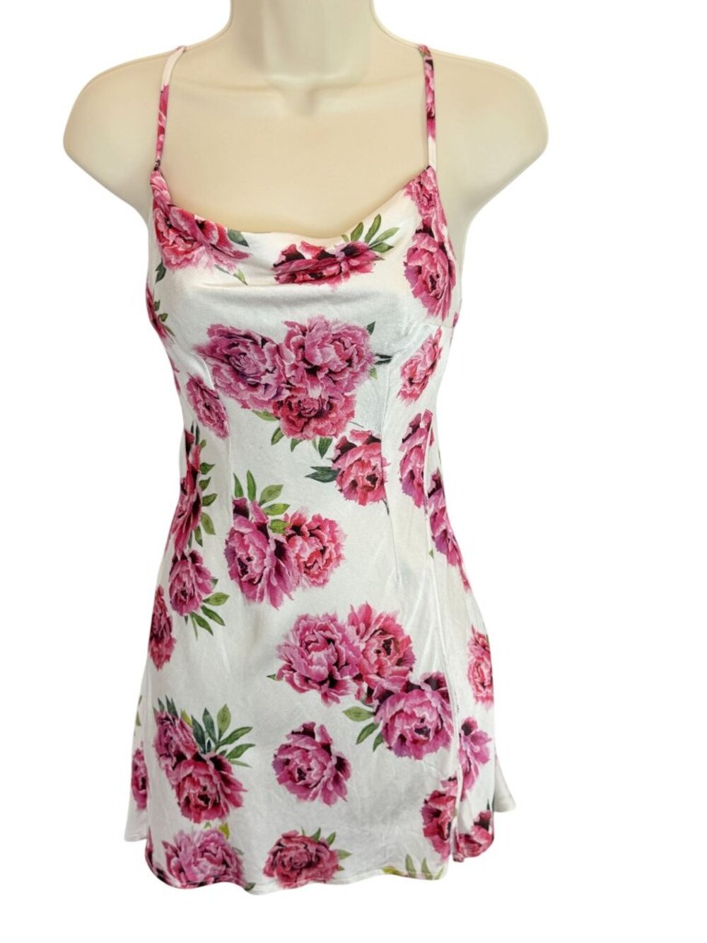 Sau Lee Pink Floral Gabby Mini Dress - Size 0
